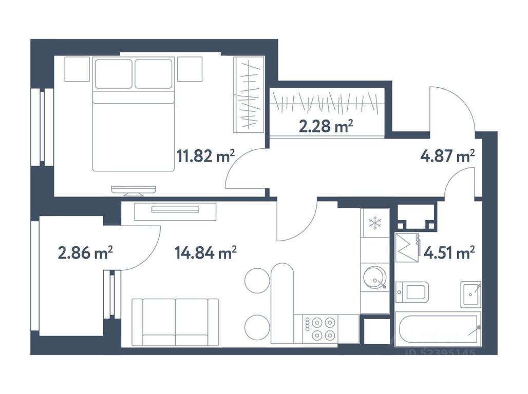 Продажа 1-комн. квартиры, 39,75 м² в ЖК «Светлый мир Станция Л», Люблинская улица, Москва, Россия #1 Продажа 1-комн. квартиры, 39,75 м² в ЖК «Светлый мир Станция Л», Люблинская улица, Москва, Россия #1