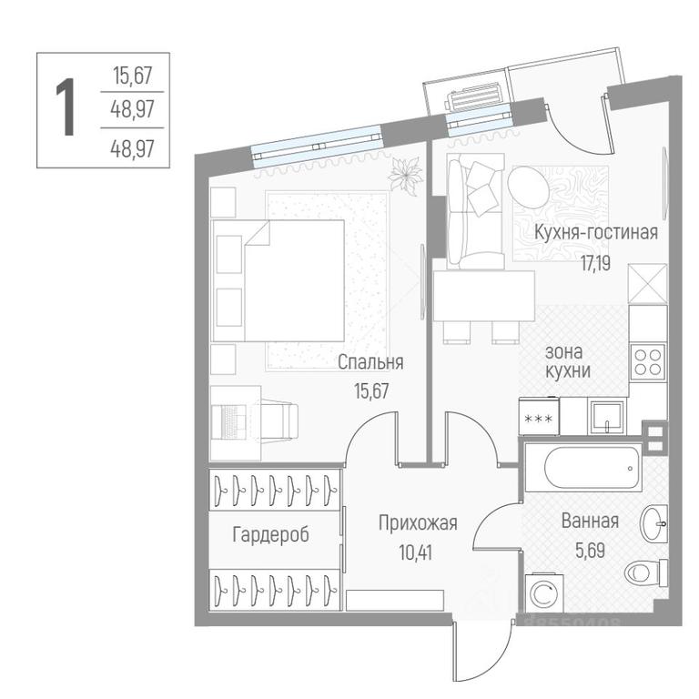 Apartment Sale, 49.1平方米 at Elyon, zhiloy kompleks Elyon, derevnya Kryukovo, Odintsovskiy Urban District, Moscow Region, Russia #1 Apartment Sale, 49.1平方米 at Elyon, zhiloy kompleks Elyon, derevnya Kryukovo, Odintsovskiy Urban District, Moscow Region, Russia #1