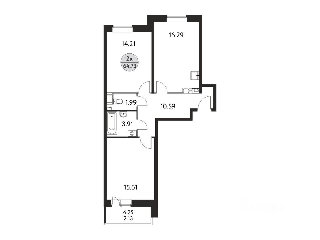 1-BD Apartment Sale, 64.73平方米 at Dom na Sirenevoy, Polevaya ulitsa, Schyolkovo, Moscow Region, Russia #1 1-BD Apartment Sale, 64.73平方米 at Dom na Sirenevoy, Polevaya ulitsa, Schyolkovo, Moscow Region, Russia #1
