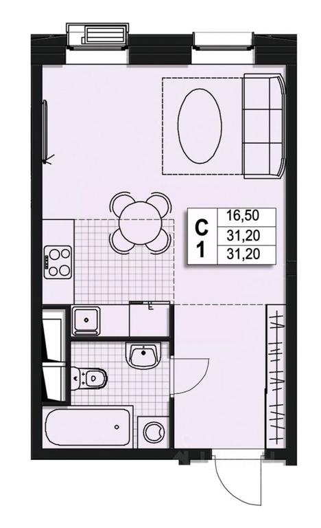 Apartment Sale, 31.1平方米 at Atlantis, Novomytischinsky Avenue, Mytischi, Moscow Region, Russia #1 Apartment Sale, 31.1平方米 at Atlantis, Novomytischinsky Avenue, Mytischi, Moscow Region, Russia #1