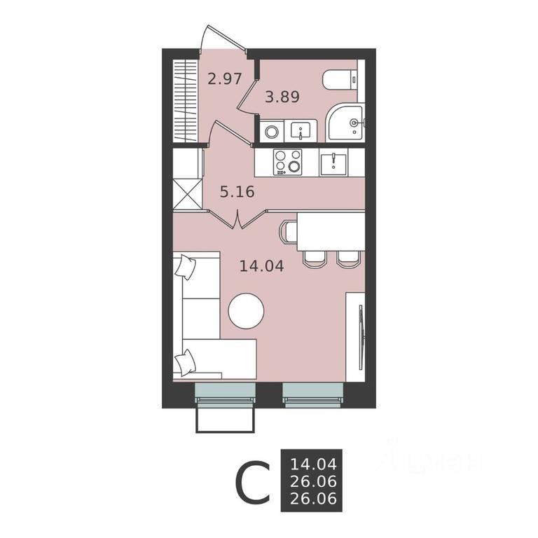 Apartment Sale, 26.1 sq. m. at Mishino-2, Ozyornaya Street, Khimki, Moscow Region, Russia #2