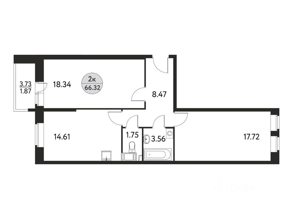 1-BD Apartment Sale, 66.32 sq. m. at Dom na Sirenevoy, Polevaya ulitsa, Schyolkovo, Moscow Region, Russia #1 1-BD Apartment Sale, 66.32 sq. m. at Dom na Sirenevoy, Polevaya ulitsa, Schyolkovo, Moscow Region, Russia #1