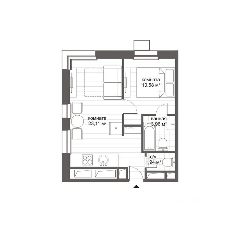 Apartment Sale, 39.59 sq. m. at MFK CITIMIX Novokosino, Nikolaya Starostina Street, вл14, Moscow, Russia #2 Apartment Sale, 39.59 sq. m. at MFK CITIMIX Novokosino, Nikolaya Starostina Street, вл14, Moscow, Russia #2