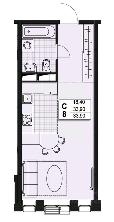 Apartment Sale, 33.6平方米 at Atlantis, Novomytischinsky Avenue, Mytischi, Moscow Region, Russia #1 Apartment Sale, 33.6平方米 at Atlantis, Novomytischinsky Avenue, Mytischi, Moscow Region, Russia #1
