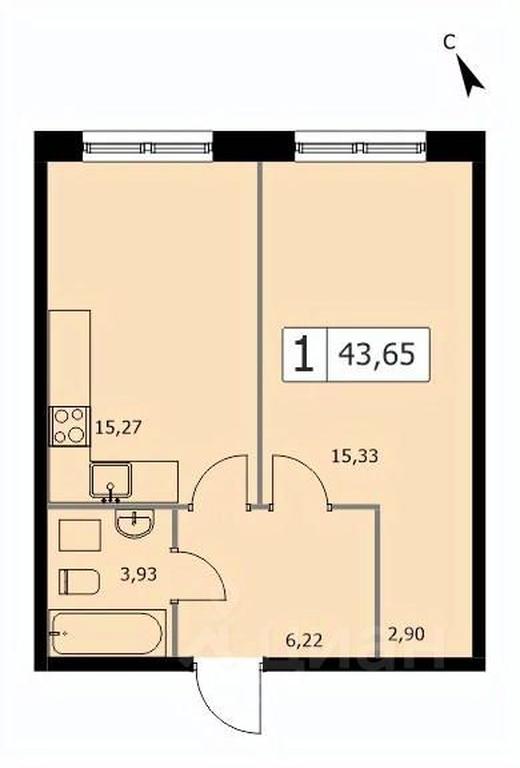 Apartment Sale, 43.4 sq. m. at SELF (Self), 3rd Grazhdanskaya Street, 35, Moscow, Russia #1 Apartment Sale, 43.4 sq. m. at SELF (Self), 3rd Grazhdanskaya Street, 35, Moscow, Russia #1
