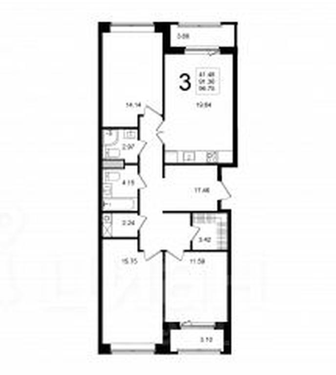 2-BD Apartment Sale, 94.75 sq. m. at Mishino-2, Ozyornaya Street, Khimki, Moscow Region, Russia #1 2-BD Apartment Sale, 94.75 sq. m. at Mishino-2, Ozyornaya Street, Khimki, Moscow Region, Russia #1