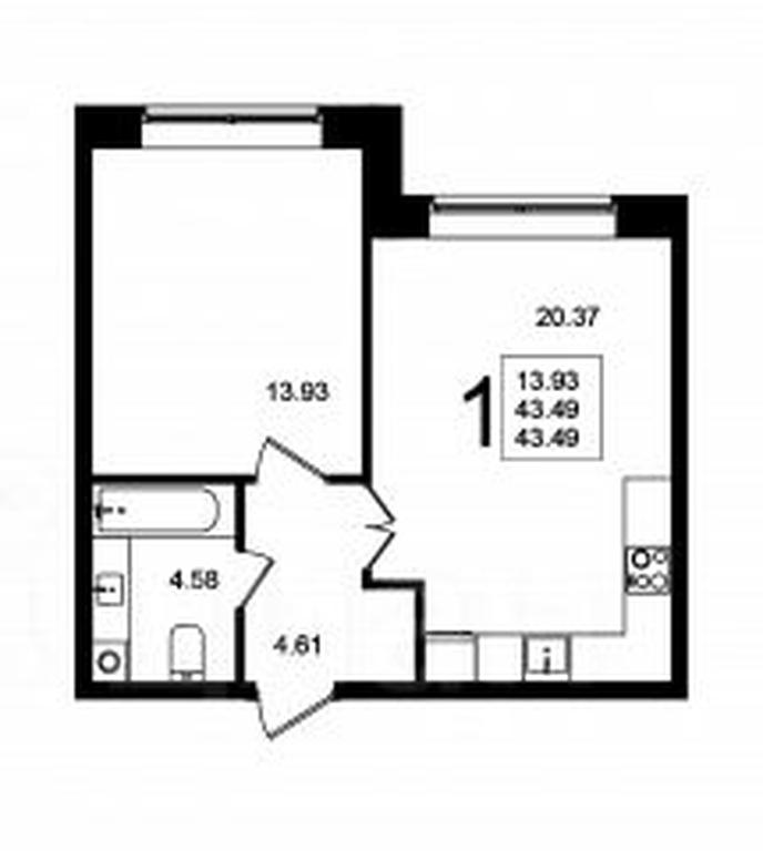Apartment Sale, 43.49 sq. m. at Mishino-2, Ozyornaya Street, Khimki, Moscow Region, Russia #1 Apartment Sale, 43.49 sq. m. at Mishino-2, Ozyornaya Street, Khimki, Moscow Region, Russia #1