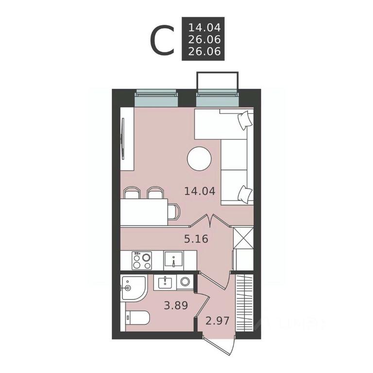 Apartment Sale, 26.06 sq. m. at Mishino-2, Ozyornaya Street, Khimki, Moscow Region, Russia #2