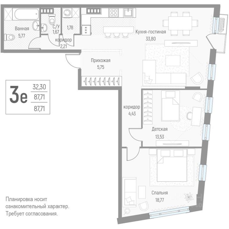 2-BD Apartment Sale, 88.5 sq. m. at Elyon, zhiloy kompleks Elyon, derevnya Kryukovo, Odintsovskiy Urban District, Moscow Region, Russia #1 2-BD Apartment Sale, 88.5 sq. m. at Elyon, zhiloy kompleks Elyon, derevnya Kryukovo, Odintsovskiy Urban District, Moscow Region, Russia #1