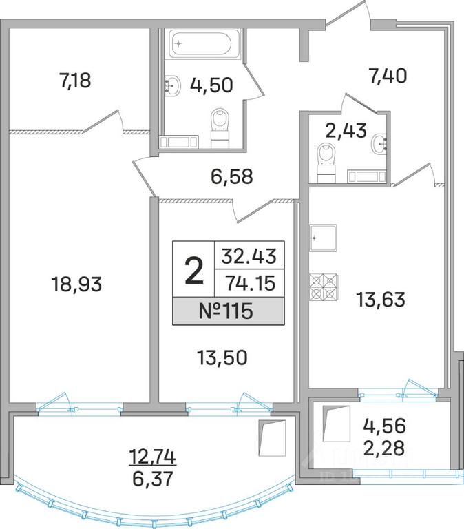1-BD Apartment Sale, 73 sq. m. at Dom-Megalit v Korolyove, Kalinina Street, 11, Korolyov, Moscow Region, Russia #1 1-BD Apartment Sale, 73 sq. m. at Dom-Megalit v Korolyove, Kalinina Street, 11, Korolyov, Moscow Region, Russia #1