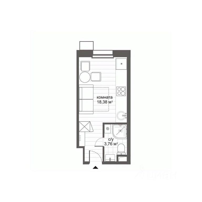 Apartment Sale, 22.14平方米 at MFK CITIMIX Novokosino, Nikolaya Starostina Street, вл14, Moscow, Russia #2 Apartment Sale, 22.14平方米 at MFK CITIMIX Novokosino, Nikolaya Starostina Street, вл14, Moscow, Russia #2