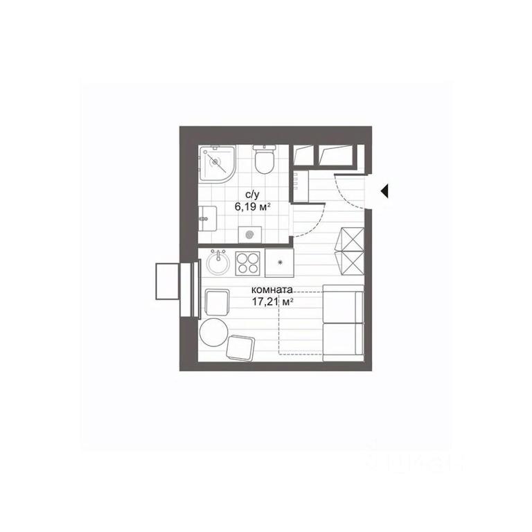 Apartment Sale, 23.62 sq. m. at MFK CITIMIX Novokosino, Nikolaya Starostina Street, вл14, Moscow, Russia #2 Apartment Sale, 23.62 sq. m. at MFK CITIMIX Novokosino, Nikolaya Starostina Street, вл14, Moscow, Russia #2