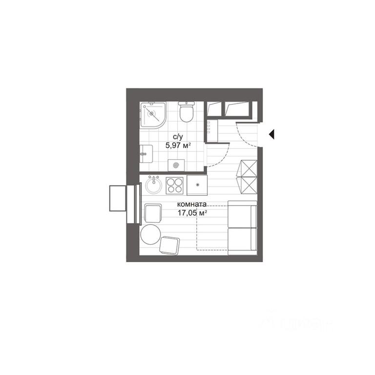 Apartment Sale, 23.22 sq. m. at MFK CITIMIX Novokosino, Nikolaya Starostina Street, вл14, Moscow, Russia #2 Apartment Sale, 23.22 sq. m. at MFK CITIMIX Novokosino, Nikolaya Starostina Street, вл14, Moscow, Russia #2