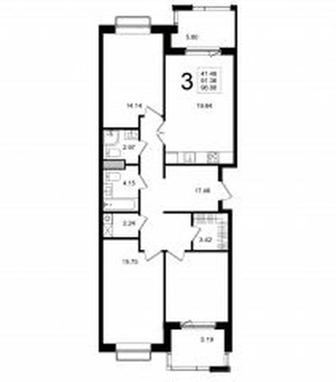 2-BD Apartment Sale, 96.86 sq. m. at Mishino-2, Ozyornaya Street, Khimki, Moscow Region, Russia #1 2-BD Apartment Sale, 96.86 sq. m. at Mishino-2, Ozyornaya Street, Khimki, Moscow Region, Russia #1