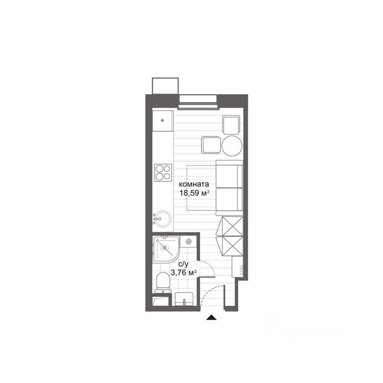 Apartment Sale, 22.35平方米 at MFK CITIMIX Novokosino, Nikolaya Starostina Street, вл14, Moscow, Russia #2 Apartment Sale, 22.35平方米 at MFK CITIMIX Novokosino, Nikolaya Starostina Street, вл14, Moscow, Russia #2