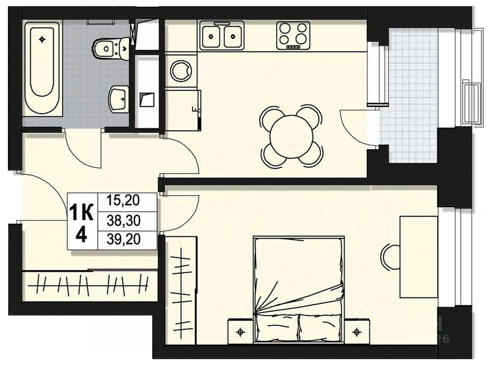 Apartment Sale, 38.3 sq. m. at Atlantis, Novomytischinsky Avenue, Mytischi, Moscow Region, Russia #1 Apartment Sale, 38.3 sq. m. at Atlantis, Novomytischinsky Avenue, Mytischi, Moscow Region, Russia #1