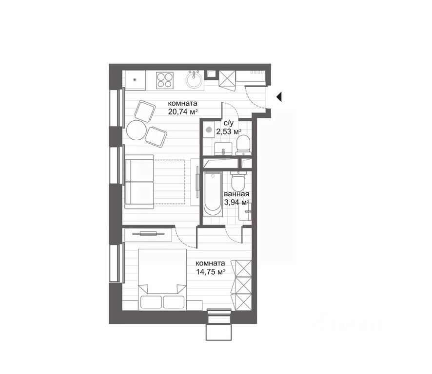 Apartment Sale, 41.96 sq. m. at MFK CITIMIX Novokosino, Nikolaya Starostina Street, вл14, Moscow, Russia #2 Apartment Sale, 41.96 sq. m. at MFK CITIMIX Novokosino, Nikolaya Starostina Street, вл14, Moscow, Russia #2