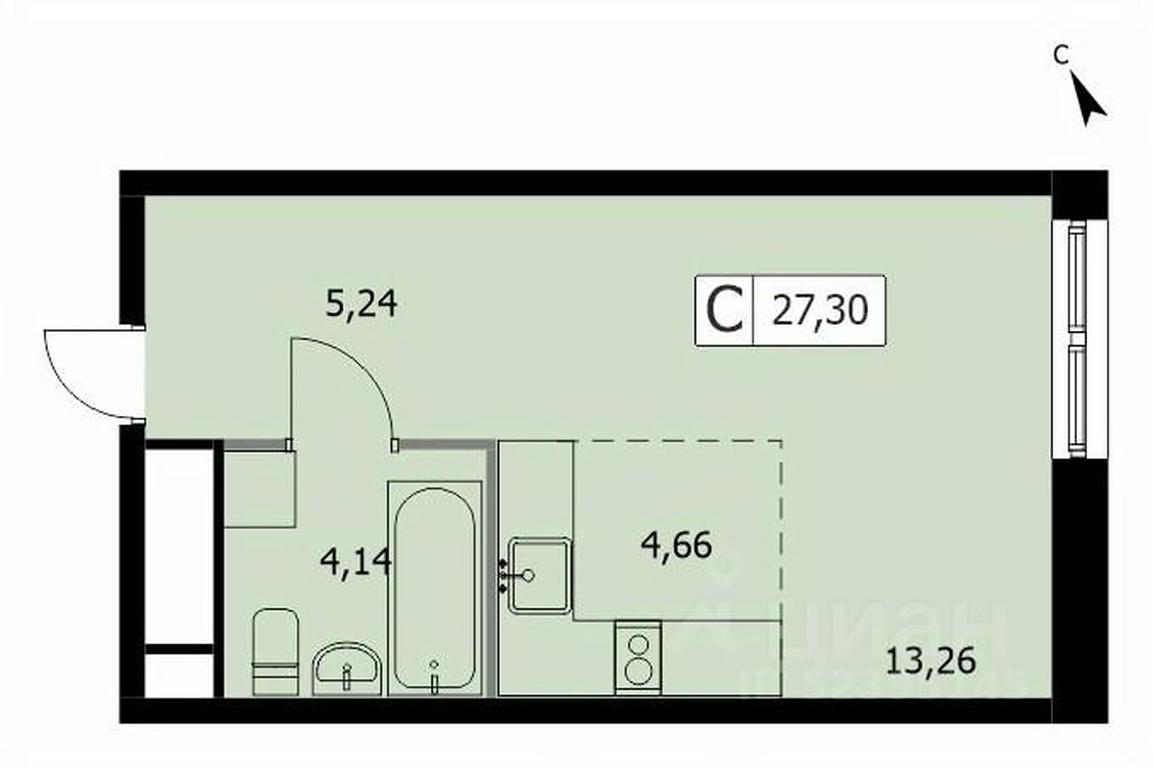 Apartment Sale, 27.2 sq. m. at SELF (Self), 3rd Grazhdanskaya Street, 35, Moscow, Russia #1 Apartment Sale, 27.2 sq. m. at SELF (Self), 3rd Grazhdanskaya Street, 35, Moscow, Russia #1