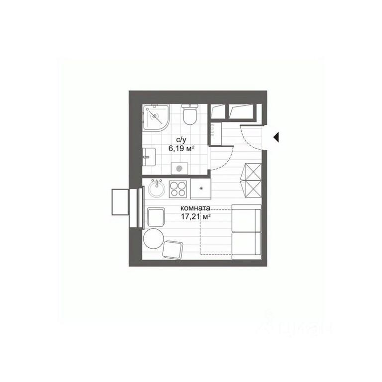 Apartment Sale, 23.62 sq. m. at MFK CITIMIX Novokosino, Nikolaya Starostina Street, вл14, Moscow, Russia #2 Apartment Sale, 23.62 sq. m. at MFK CITIMIX Novokosino, Nikolaya Starostina Street, вл14, Moscow, Russia #2