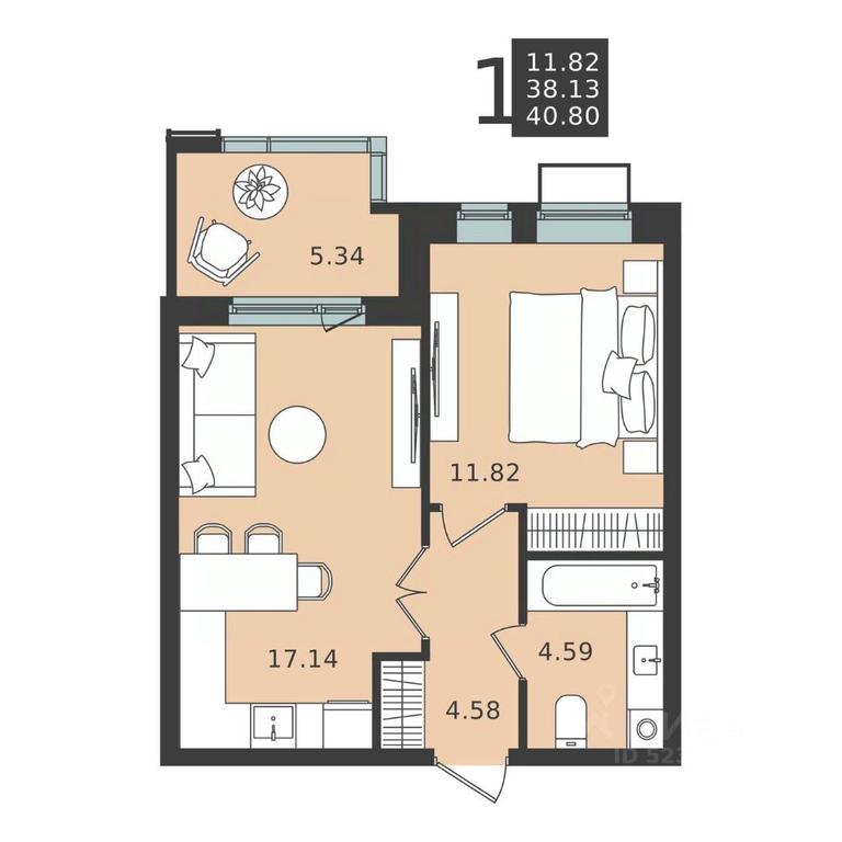 Apartment Sale, 40.8 sq. m. at Mishino-2, Ozyornaya Street, Khimki, Moscow Region, Russia #2 Apartment Sale, 40.8 sq. m. at Mishino-2, Ozyornaya Street, Khimki, Moscow Region, Russia #2