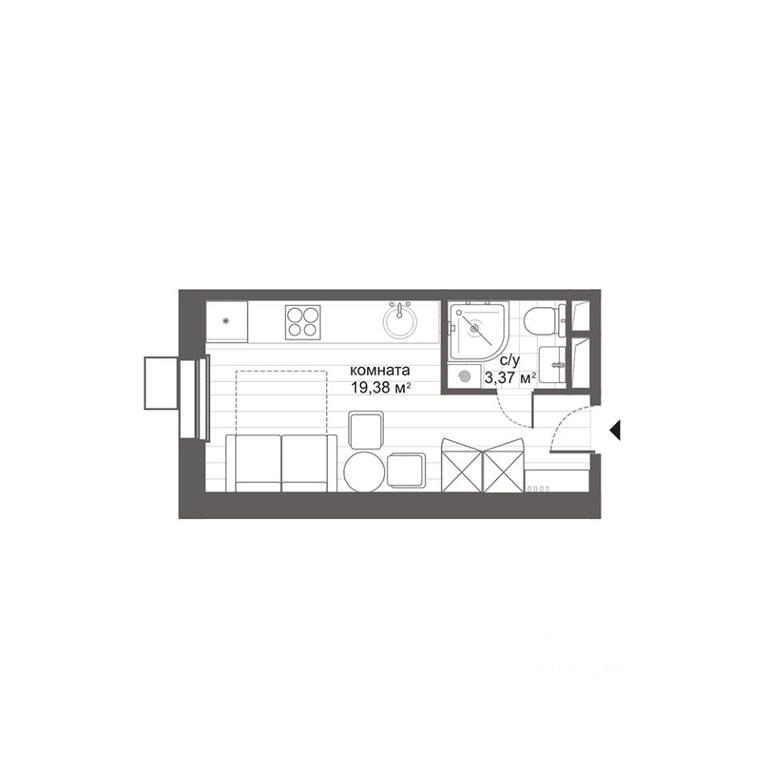 Apartment Sale, 22.75 sq. m. at MFK CITIMIX Novokosino, Nikolaya Starostina Street, вл14, Moscow, Russia #2