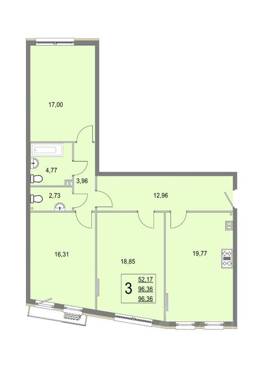 2-BD Apartment Sale, 96.4平方米 at Elyon, zhiloy kompleks Elyon, derevnya Kryukovo, Odintsovskiy Urban District, Moscow Region, Russia #1 2-BD Apartment Sale, 96.4平方米 at Elyon, zhiloy kompleks Elyon, derevnya Kryukovo, Odintsovskiy Urban District, Moscow Region, Russia #1