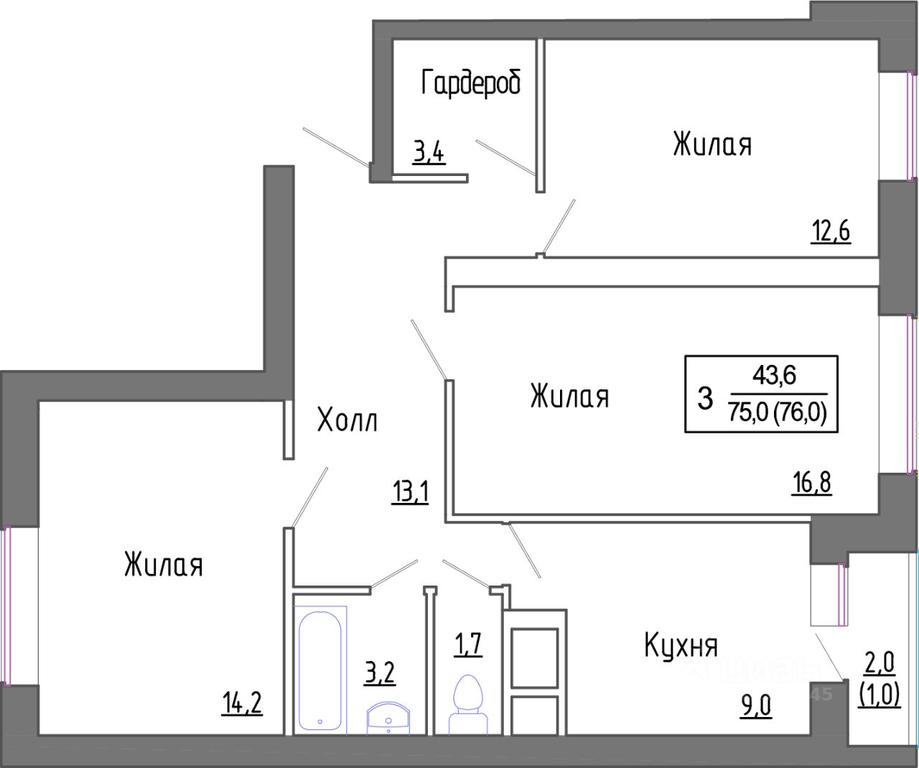 2-BD Apartment Sale, 75平方米 at Novoe Zamitino, Sadovaya ulitsa, derevnya Saburovo, Krasnogorsk Urban District, Moscow Region, Russia #1 2-BD Apartment Sale, 75平方米 at Novoe Zamitino, Sadovaya ulitsa, derevnya Saburovo, Krasnogorsk Urban District, Moscow Region, Russia #1