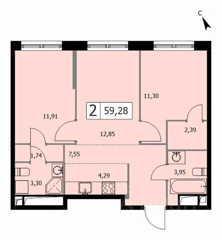 Продажа 1-комн. квартиры, 59,4 м² в ЖК «SELF (Сэлф)», 3-я Гражданская улица, 35, Москва, Россия #1 Продажа 1-комн. квартиры, 59,4 м² в ЖК «SELF (Сэлф)», 3-я Гражданская улица, 35, Москва, Россия #1