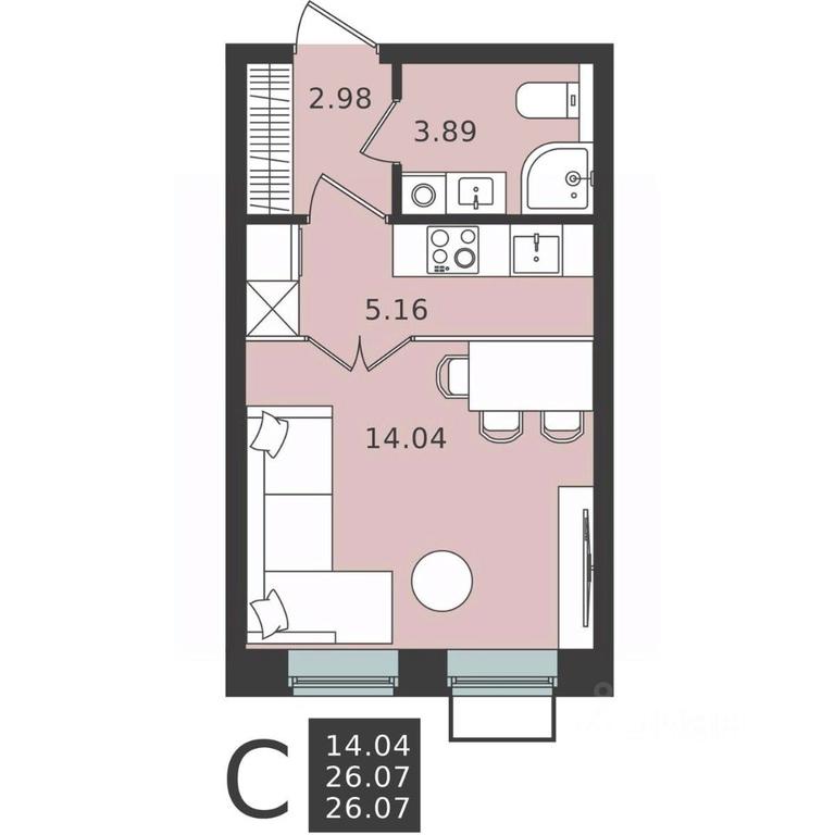 Apartment Sale, 26.07 sq. m. at Mishino-2, Ozyornaya Street, Khimki, Moscow Region, Russia #2