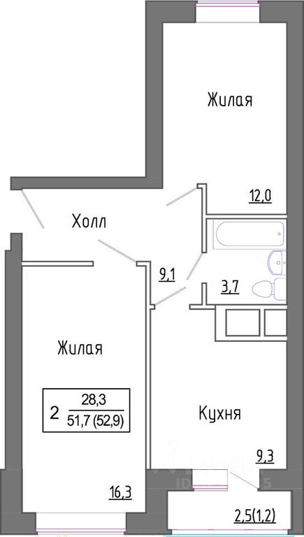 1-BD Apartment Sale, 52 sq. m. at Novoe Zamitino, Sadovaya ulitsa, derevnya Saburovo, Krasnogorsk Urban District, Moscow Region, Russia #1