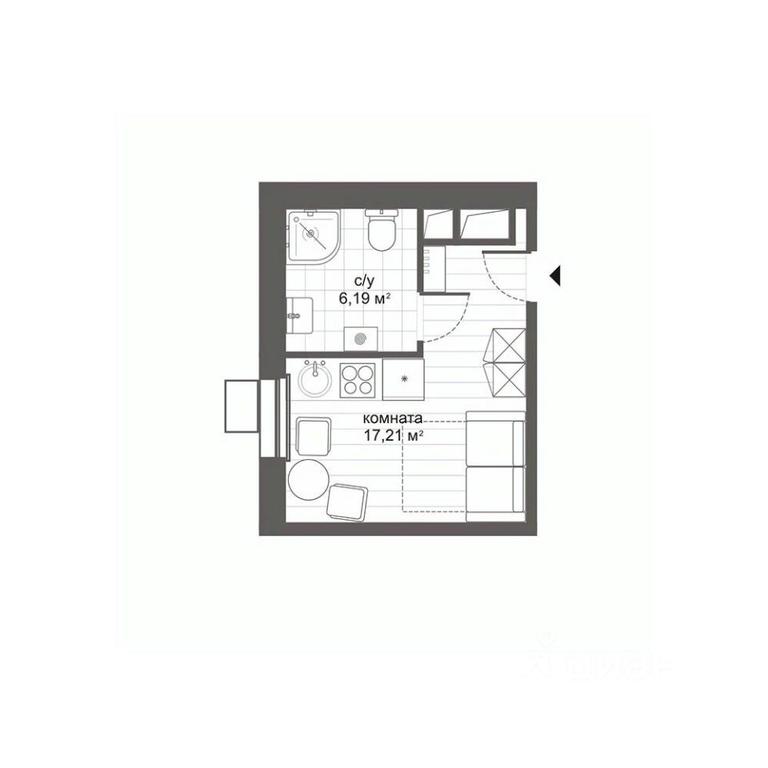 Apartment Sale, 23.62平方米 at MFK CITIMIX Novokosino, Nikolaya Starostina Street, вл14, Moscow, Russia #2 Apartment Sale, 23.62平方米 at MFK CITIMIX Novokosino, Nikolaya Starostina Street, вл14, Moscow, Russia #2