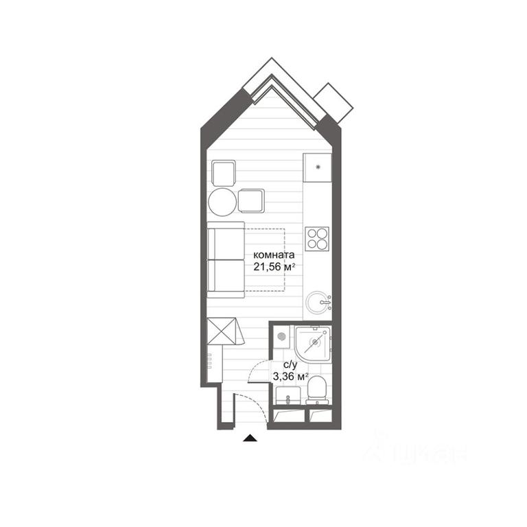 Apartment Sale, 24.92 sq. m. at MFK CITIMIX Novokosino, Nikolaya Starostina Street, вл14, Moscow, Russia #2 Apartment Sale, 24.92 sq. m. at MFK CITIMIX Novokosino, Nikolaya Starostina Street, вл14, Moscow, Russia #2