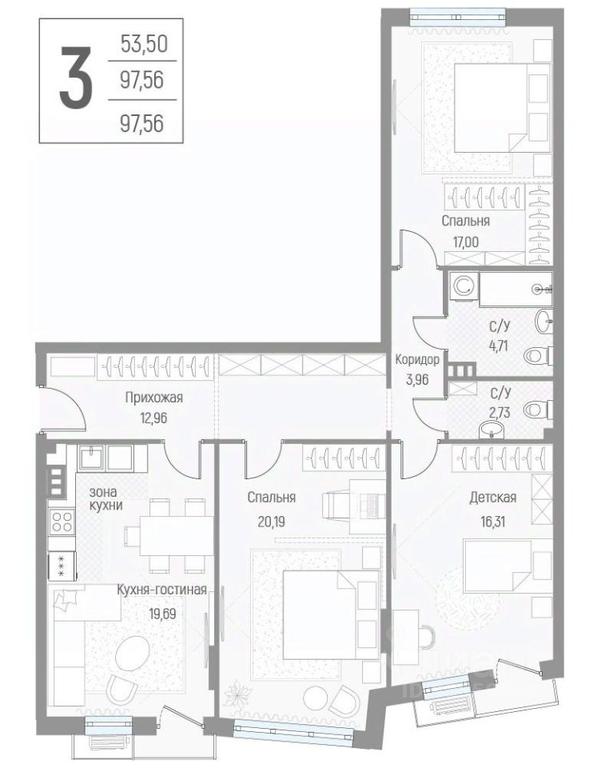 2-BD Apartment Sale, 97.7平方米 at Elyon, zhiloy kompleks Elyon, derevnya Kryukovo, Odintsovskiy Urban District, Moscow Region, Russia #1 2-BD Apartment Sale, 97.7平方米 at Elyon, zhiloy kompleks Elyon, derevnya Kryukovo, Odintsovskiy Urban District, Moscow Region, Russia #1