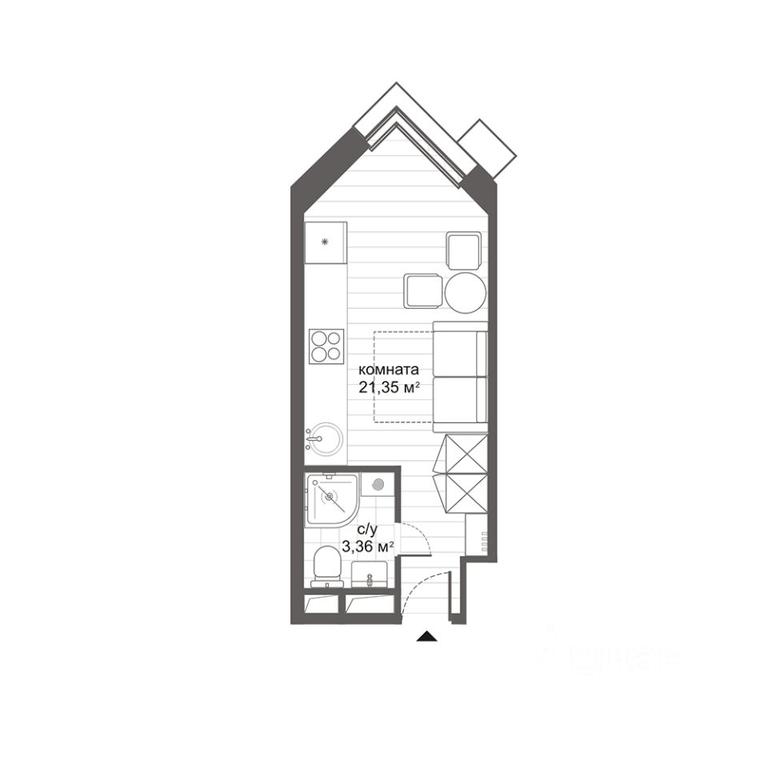Apartment Sale, 24.71 sq. m. at MFK CITIMIX Novokosino, Nikolaya Starostina Street, вл14, Moscow, Russia #2 Apartment Sale, 24.71 sq. m. at MFK CITIMIX Novokosino, Nikolaya Starostina Street, вл14, Moscow, Russia #2