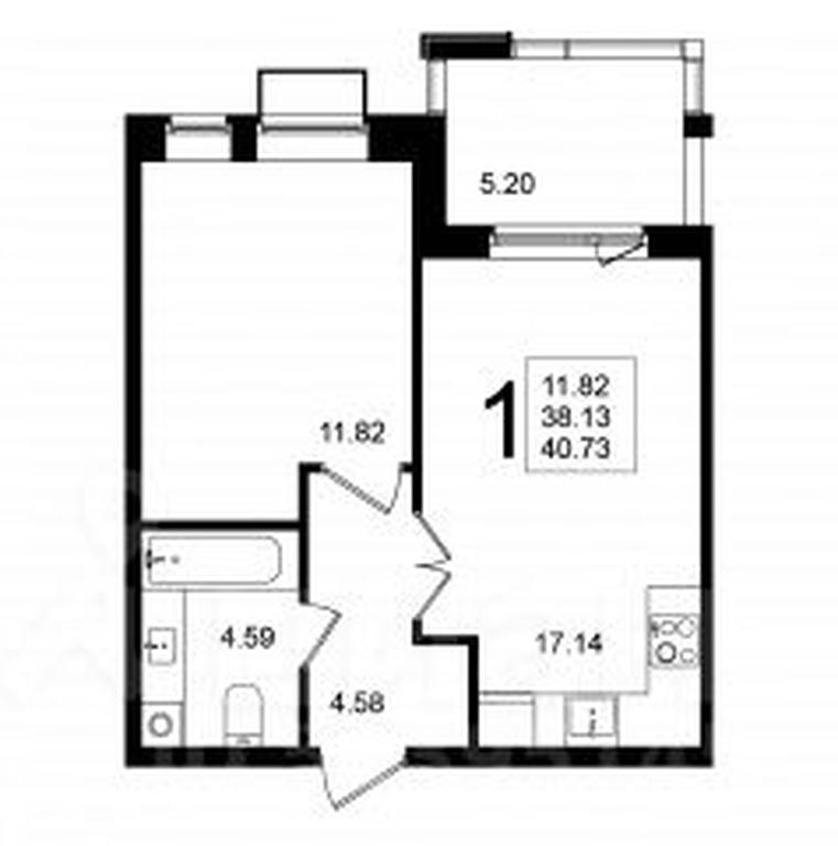 Apartment Sale, 40.73 sq. m. at Mishino-2, Ozyornaya Street, Khimki, Moscow Region, Russia #1