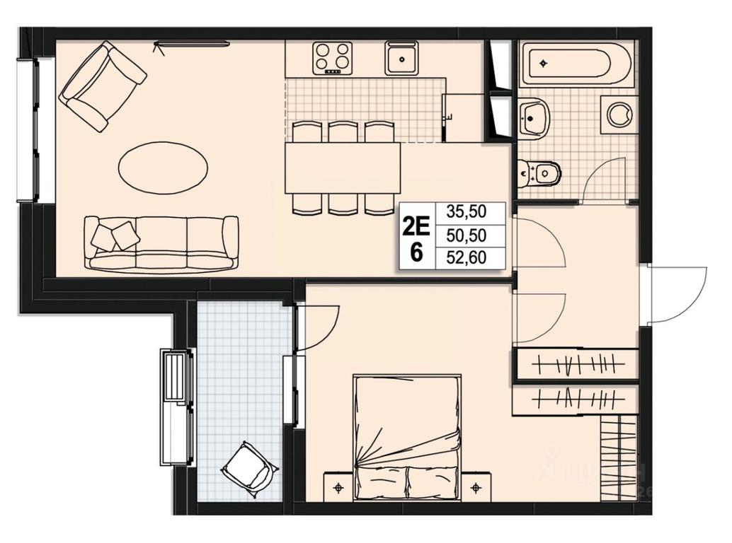 1-BD Apartment Sale, 50平方米 at Atlantis, Novomytischinsky Avenue, Mytischi, Moscow Region, Russia #1 1-BD Apartment Sale, 50平方米 at Atlantis, Novomytischinsky Avenue, Mytischi, Moscow Region, Russia #1