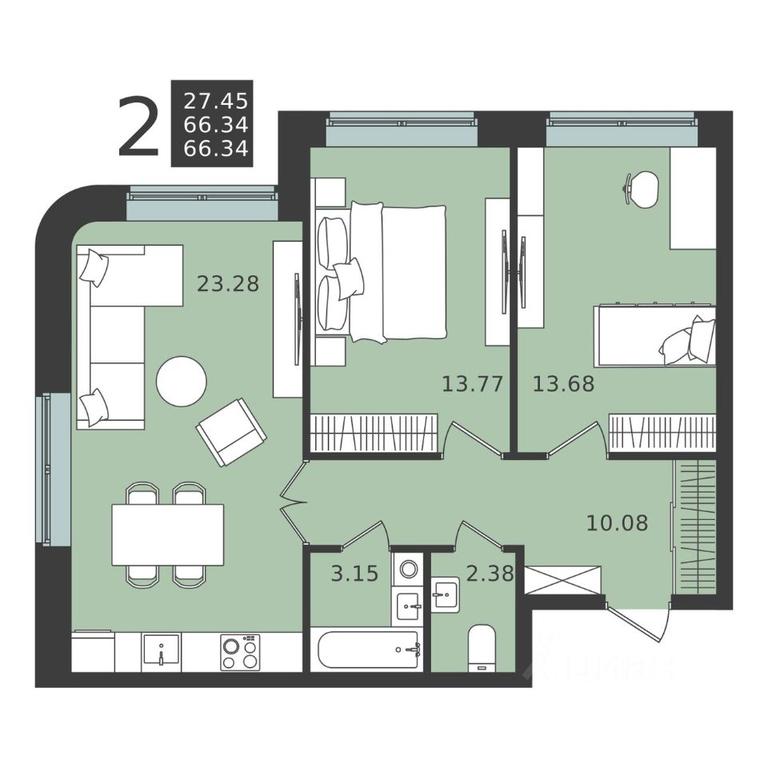 1-BD Apartment Sale, 66.34 sq. m. at Mishino-2, Ozyornaya Street, Khimki, Moscow Region, Russia #2 1-BD Apartment Sale, 66.34 sq. m. at Mishino-2, Ozyornaya Street, Khimki, Moscow Region, Russia #2