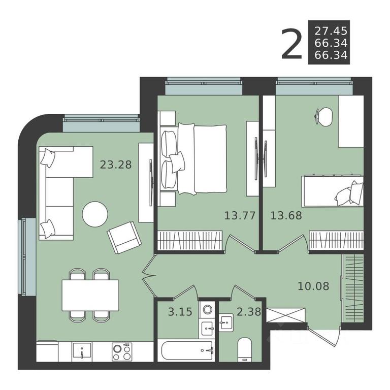1-BD Apartment Sale, 66.34 sq. m. at Mishino-2, Ozyornaya Street, Khimki, Moscow Region, Russia #2 1-BD Apartment Sale, 66.34 sq. m. at Mishino-2, Ozyornaya Street, Khimki, Moscow Region, Russia #2