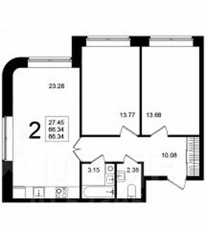 1-BD Apartment Sale, 66.34 sq. m. at Mishino-2, Ozyornaya Street, Khimki, Moscow Region, Russia #1 1-BD Apartment Sale, 66.34 sq. m. at Mishino-2, Ozyornaya Street, Khimki, Moscow Region, Russia #1