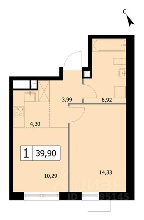Apartment Sale, 39.9 sq. m. at SELF (Self), 3rd Grazhdanskaya Street, 35, Moscow, Russia #1 Apartment Sale, 39.9 sq. m. at SELF (Self), 3rd Grazhdanskaya Street, 35, Moscow, Russia #1