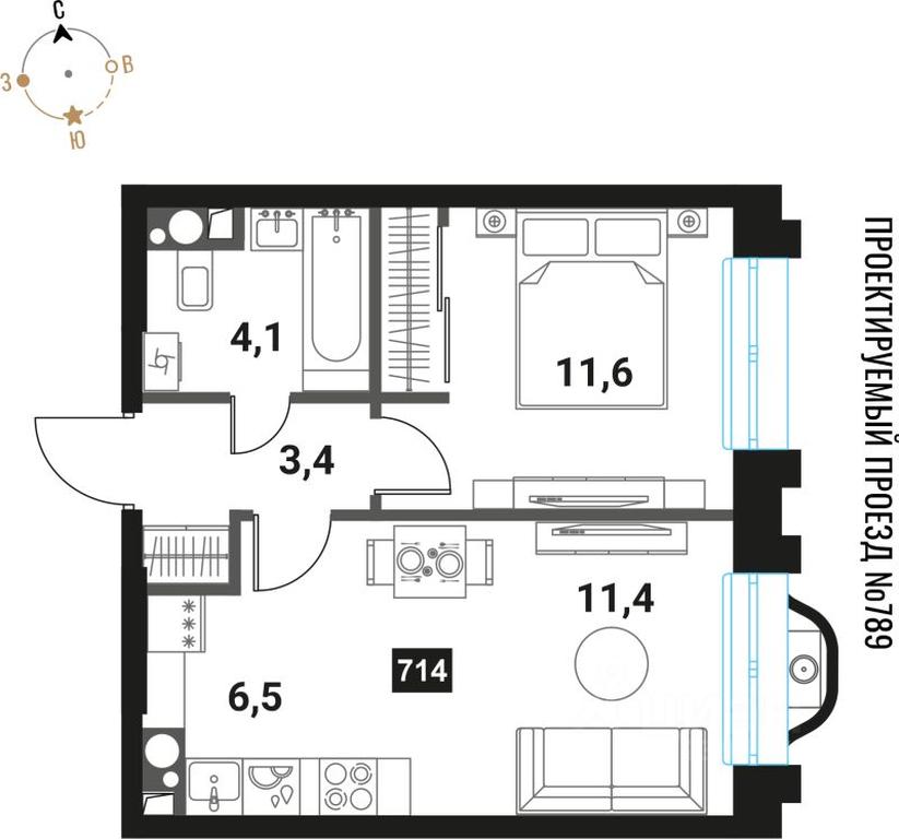 Продажа 1-комн. квартиры, 37 м² в ЖК «Интеллигент», Семёновская набережная, Москва, Россия #1 Продажа 1-комн. квартиры, 37 м² в ЖК «Интеллигент», Семёновская набережная, Москва, Россия #1