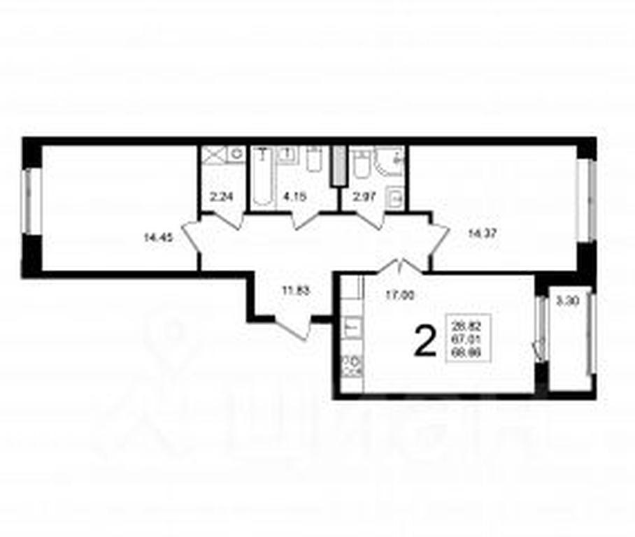 1-BD Apartment Sale, 68.66 sq. m. at Mishino-2, Ozyornaya Street, Khimki, Moscow Region, Russia #1 1-BD Apartment Sale, 68.66 sq. m. at Mishino-2, Ozyornaya Street, Khimki, Moscow Region, Russia #1