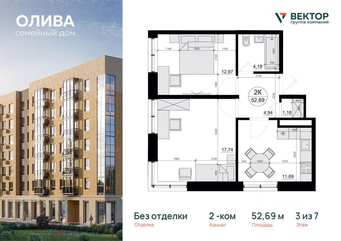 1-BD Apartment Sale, 52.69 sq. m. at Oliva, Molodezhnaya Street, dachny posyolok Lesnoy Gorodok, Odintsovskiy Urban District, Moscow Region, Russia #1 1-BD Apartment Sale, 52.69 sq. m. at Oliva, Molodezhnaya Street, dachny posyolok Lesnoy Gorodok, Odintsovskiy Urban District, Moscow Region, Russia #1