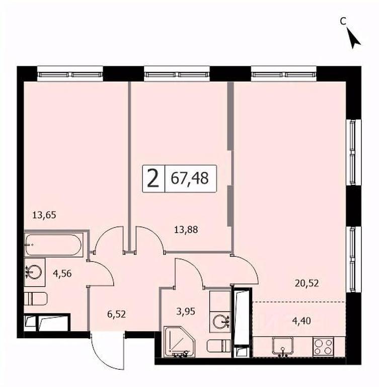 1-BD Apartment Sale, 67.4 sq. m. at SELF (Self), 3rd Grazhdanskaya Street, 35, Moscow, Russia #1 1-BD Apartment Sale, 67.4 sq. m. at SELF (Self), 3rd Grazhdanskaya Street, 35, Moscow, Russia #1