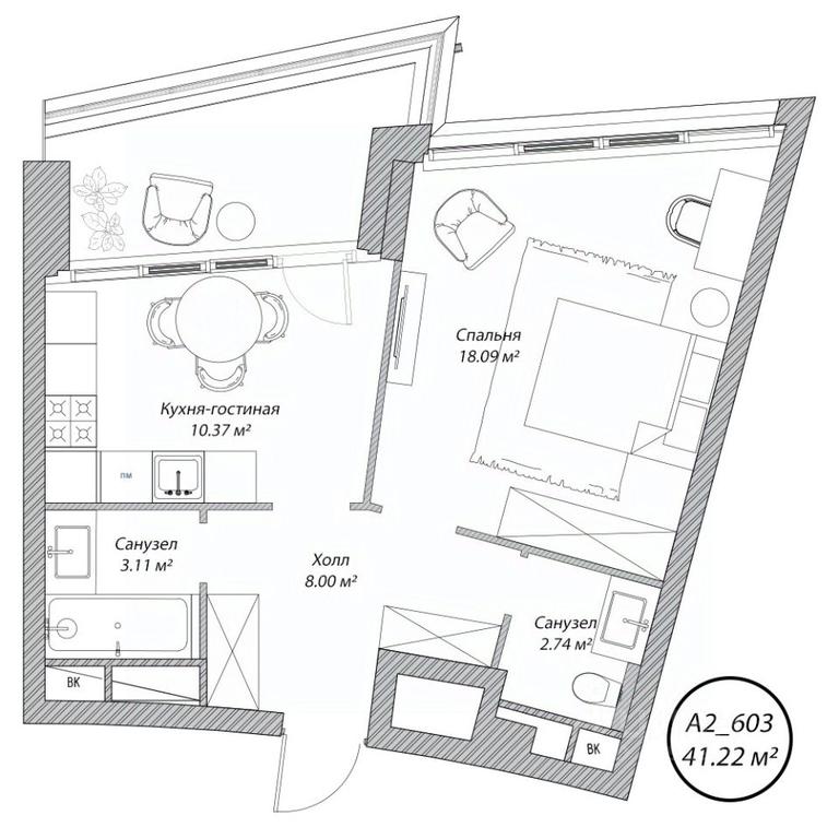 1-BD Apartment Sale, 41.2 sq. m. at Klubny dom Rublevo, 5th Myakininskaya Street, 20, Moscow, Russia #1 1-BD Apartment Sale, 41.2 sq. m. at Klubny dom Rublevo, 5th Myakininskaya Street, 20, Moscow, Russia #1