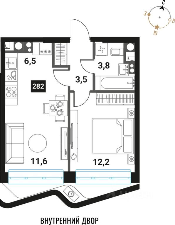 1-BD Apartment Sale, 37.6平方米 at Intelligent, Semyonovskaya Embankment, Moscow, Russia #1 1-BD Apartment Sale, 37.6平方米 at Intelligent, Semyonovskaya Embankment, Moscow, Russia #1