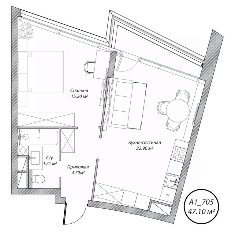 1-BD Apartment Sale, 47.1 sq. m. at Klubny dom Rublevo, 5th Myakininskaya Street, 20, Moscow, Russia #1 1-BD Apartment Sale, 47.1 sq. m. at Klubny dom Rublevo, 5th Myakininskaya Street, 20, Moscow, Russia #1