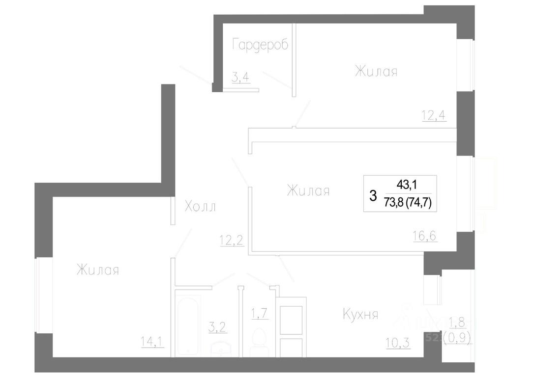 2-BD Apartment Sale, 75.4 sq. m. at Novoe Zamitino, Sadovaya ulitsa, derevnya Saburovo, Krasnogorsk Urban District, Moscow Region, Russia #1 2-BD Apartment Sale, 75.4 sq. m. at Novoe Zamitino, Sadovaya ulitsa, derevnya Saburovo, Krasnogorsk Urban District, Moscow Region, Russia #1