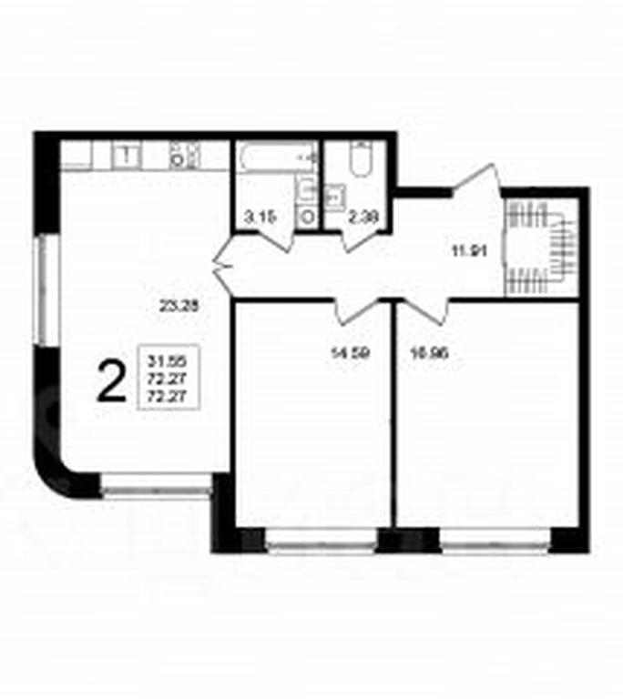 1-BD Apartment Sale, 72.27平方米 at Mishino-2, Ozyornaya Street, Khimki, Moscow Region, Russia #1 1-BD Apartment Sale, 72.27平方米 at Mishino-2, Ozyornaya Street, Khimki, Moscow Region, Russia #1