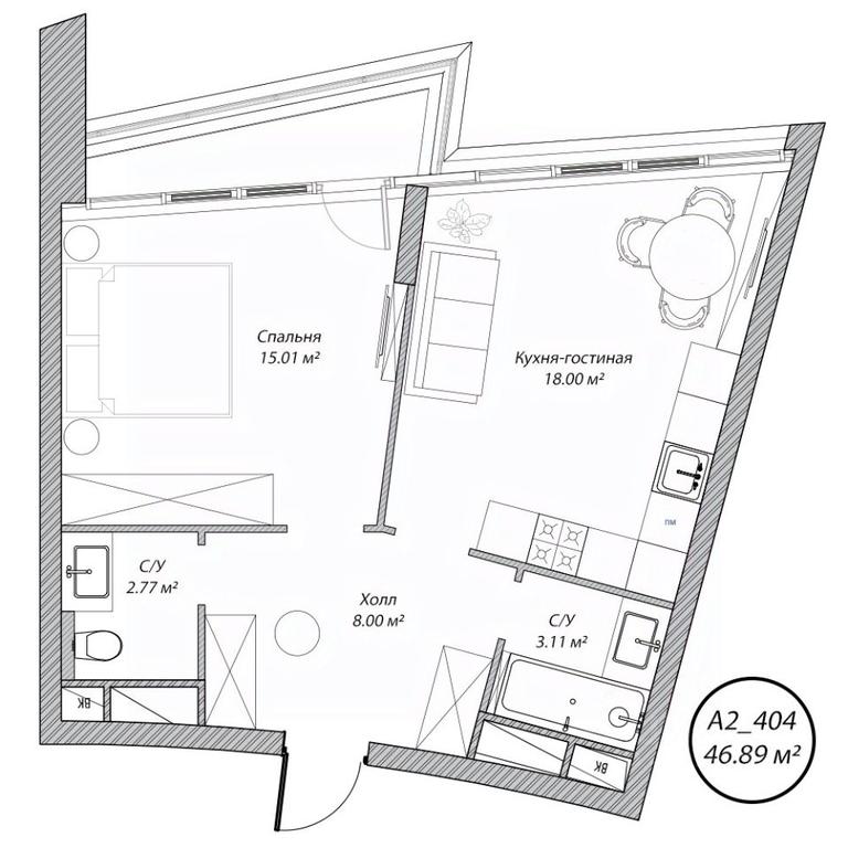 1-BD Apartment Sale, 46.9 sq. m. at Klubny dom Rublevo, 5th Myakininskaya Street, 20, Moscow, Russia #1 1-BD Apartment Sale, 46.9 sq. m. at Klubny dom Rublevo, 5th Myakininskaya Street, 20, Moscow, Russia #1